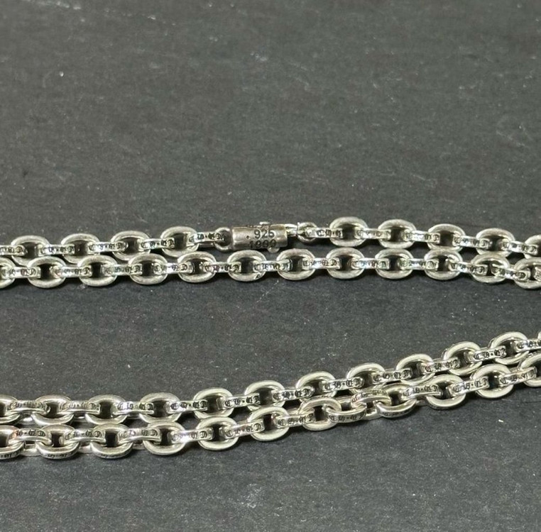 크롬하츠 페이퍼체인 목걸이+더블대거 팬던트 세트 이미지