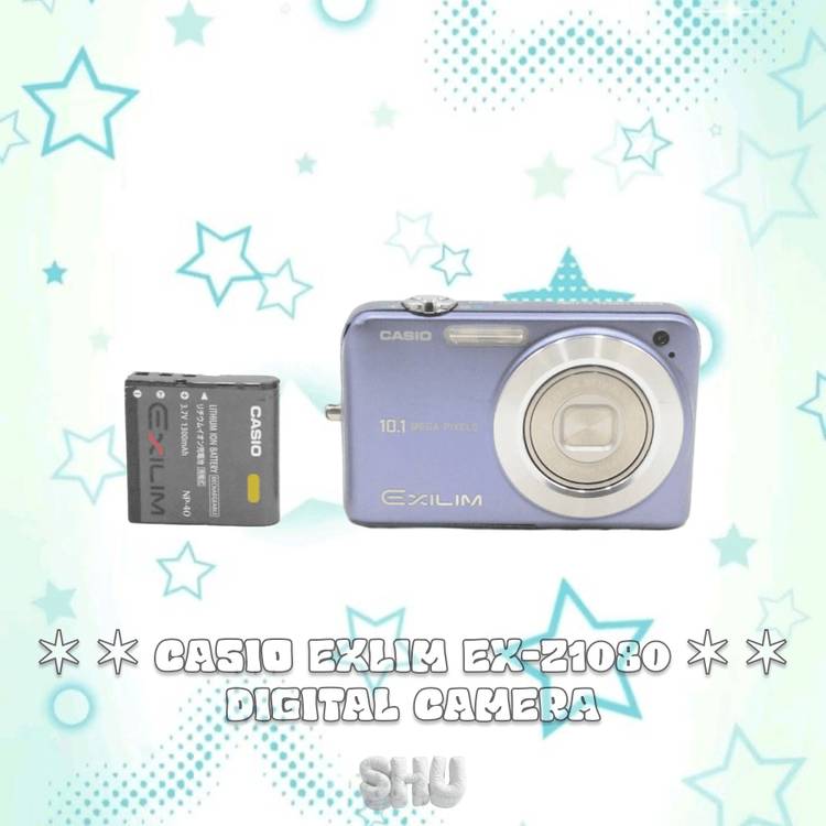 카시오 엑슬림 EX-Z1080 빈티지 디카 블루 이미지