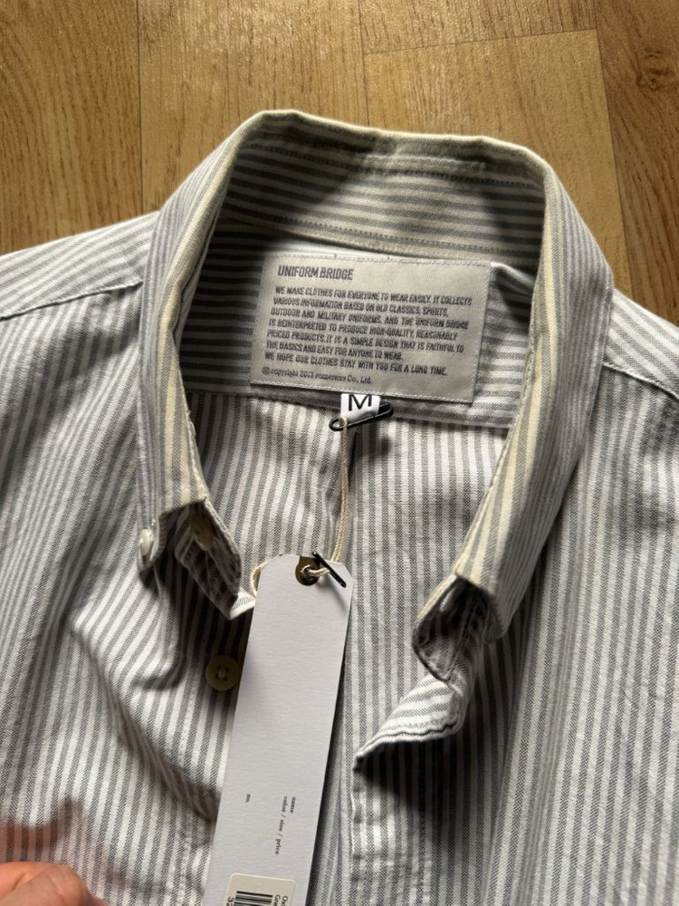 유니폼브릿지 옥스포드 그레이 스트라이프 셔츠 m uniformbridge 이미지
