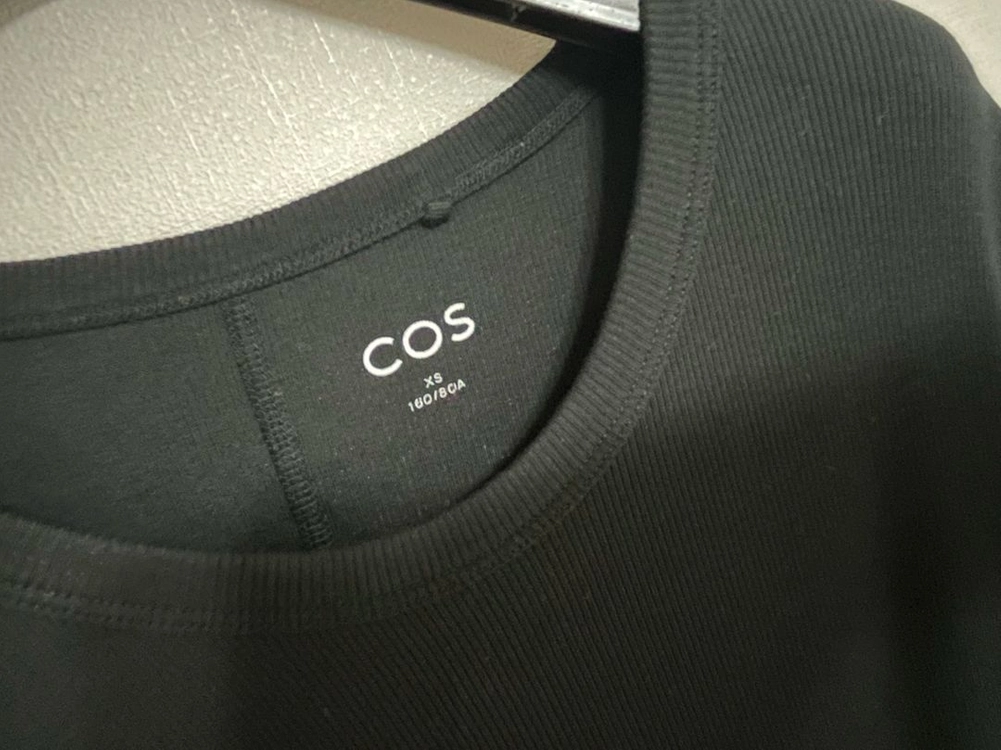 COS 블랙 골지 롱 원피스 XS 이미지