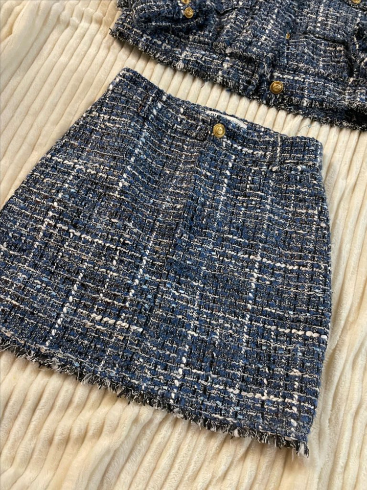 자라 트위드 자켓 스커트 셋업 S 이미지