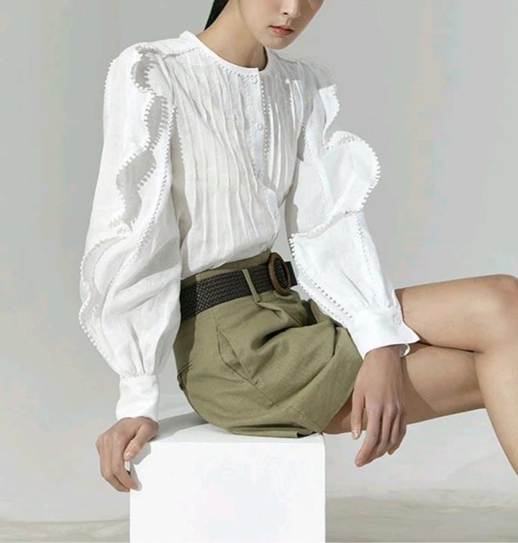 김서룡 시그니처 프렌치린넨100 블라우스(77) ㅡ새상품 이미지