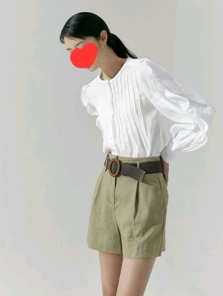 김서룡 시그니처 프렌치린넨100 블라우스(77) ㅡ새상품 이미지