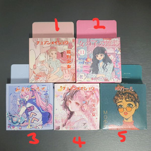 (처분) 다꾸 미니 키치 소녀 팩 5종 (하라주쿠/시티 이미지