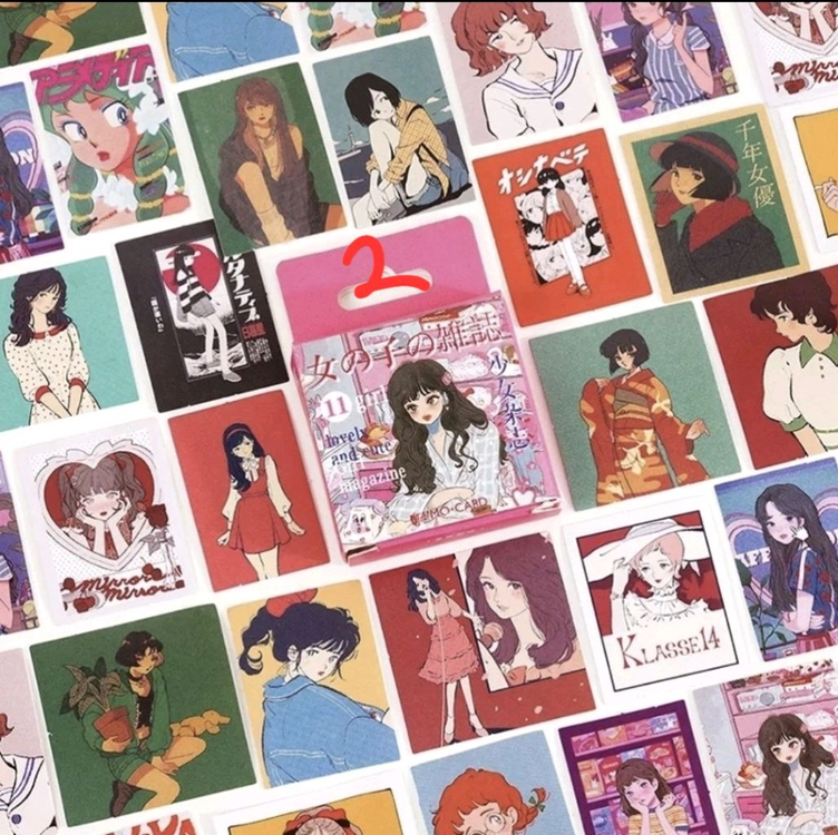 (처분) 다꾸 미니 키치 소녀 팩 5종 (하라주쿠/시티 이미지