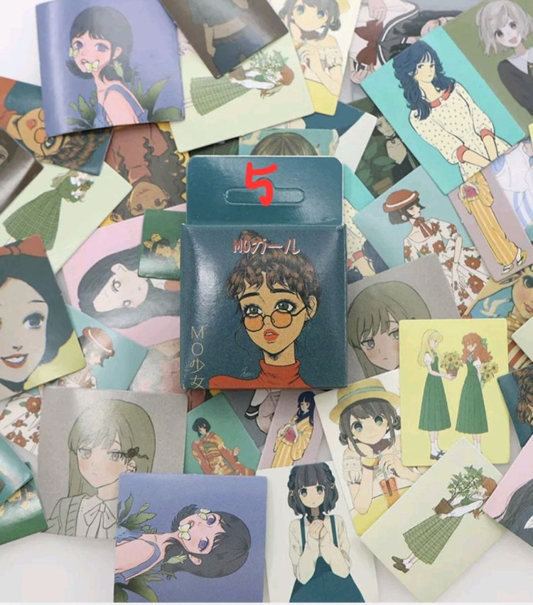 (처분) 다꾸 미니 키치 소녀 팩 5종 (하라주쿠/시티 이미지