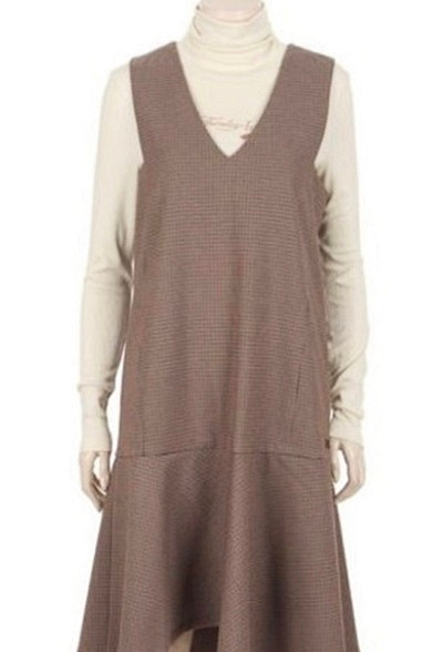 새) 써스데이아일랜드 체크 롱원피스 이미지