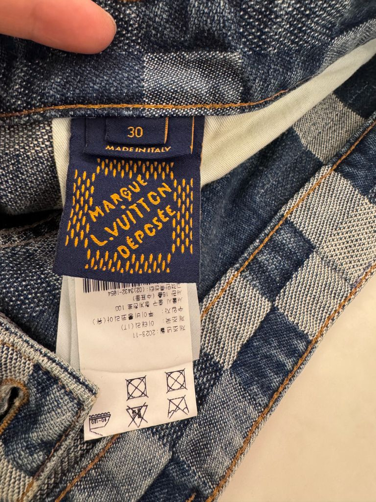 루이비통 다미에 데님 스케이트 팬츠 인디고 이미지