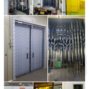 2T 방풍비닐커튼세트. 출입문 식당 냉동창고 공장 이미지