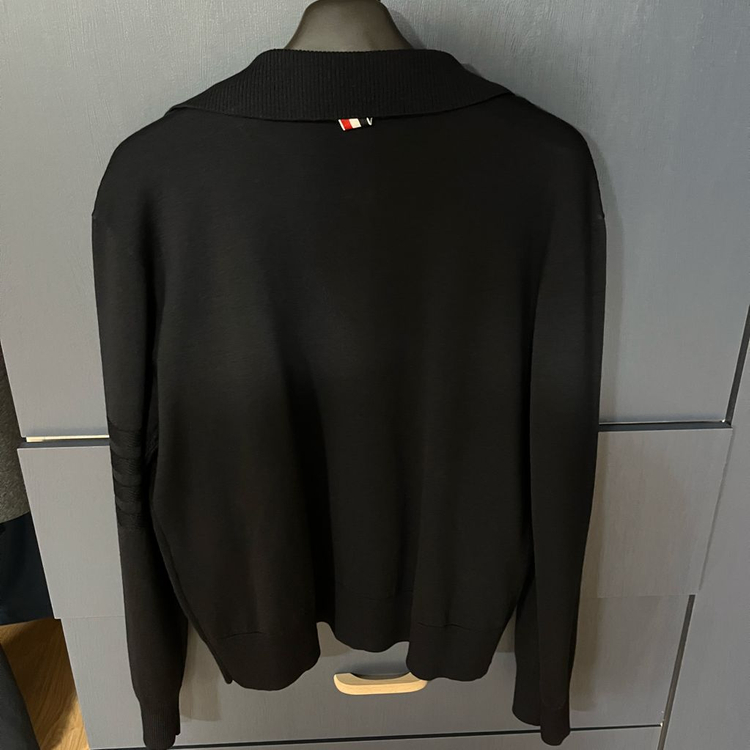 톰브라운 더블 페이스 집업 가디건 네이비 4사이즈 포장만 뜯은 새상품 이미지