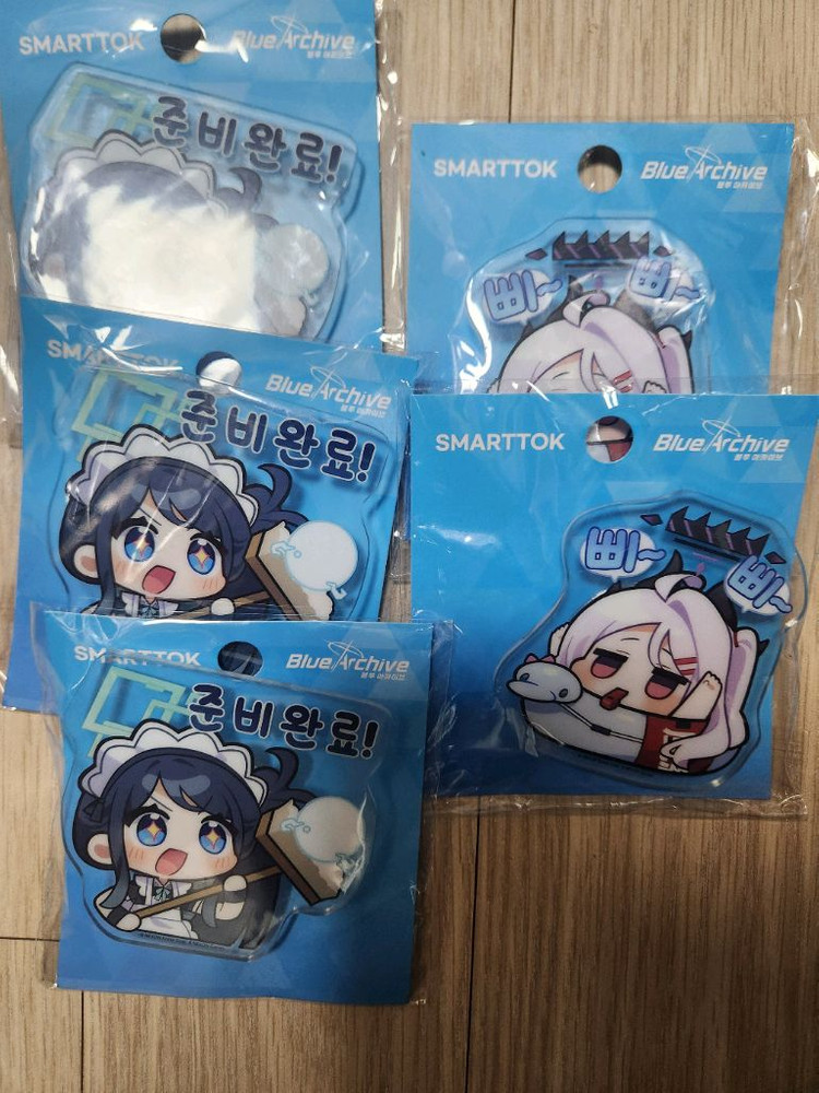블루아카이브 카카오톡 이모티콘 아크릴키링,스마트톡 미개봉 이미지