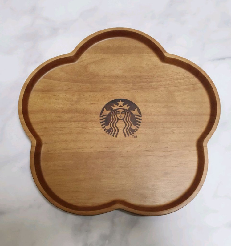 스타벅스 플라워 우드트레이 이미지