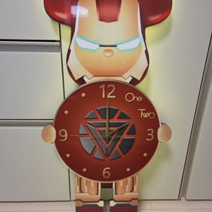 (새제품) 베어브릭 아이언맨 인테리어 벽시계 이미지