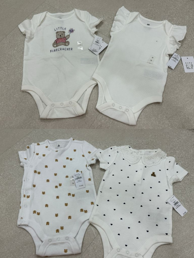 [선세탁 미시착 새상품] 베이비갭 아기 바디수트 6-12m / 70사이즈 3종 이미지