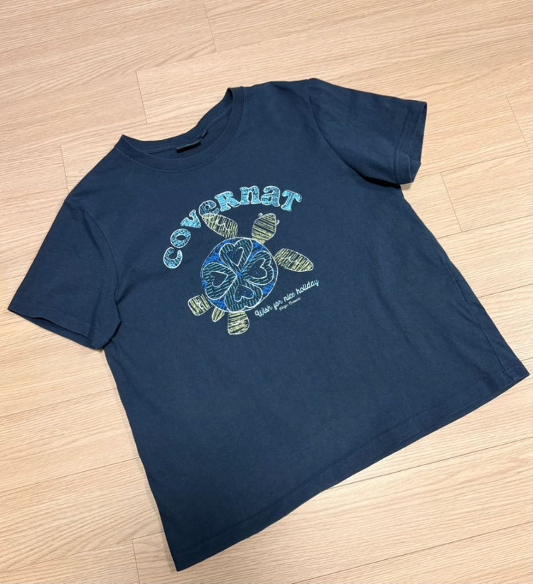 커버낫우먼 여성용 100%면 여름 반팔 네이비 티셔츠 M(445566) 이미지