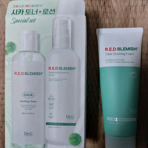 닥터지 레드 블레미쉬 시카토너+로션 세트+레드 블레미쉬 클리어 수딩 폼클렌저 이미지