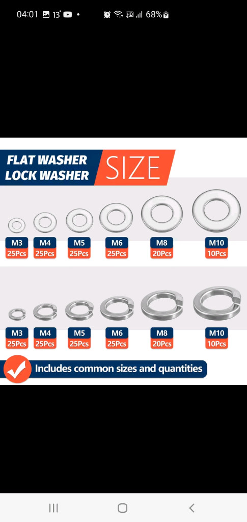 와셔 볼트 오토바이 전기자전거 기계 나사 전기 퀵보드 전자 스프링 이미지