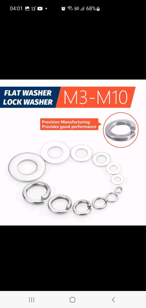 와셔 볼트 오토바이 전기자전거 기계 나사 전기 퀵보드 전자 스프링 이미지