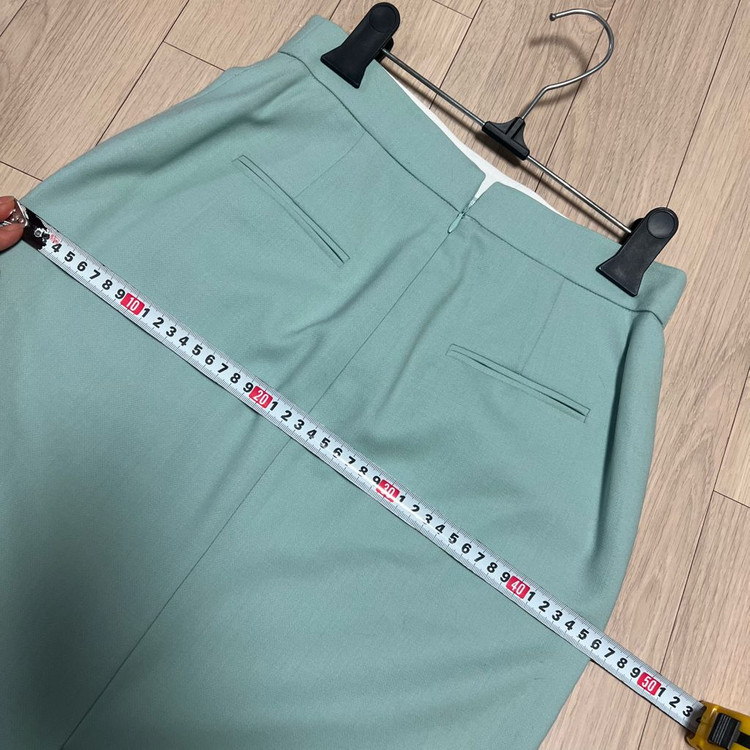 질스튜어트뉴욕 울 자켓 스커트 투피스 정장 세트 여성 셋업 민트 소라 오피스룩 출근룩 이미지