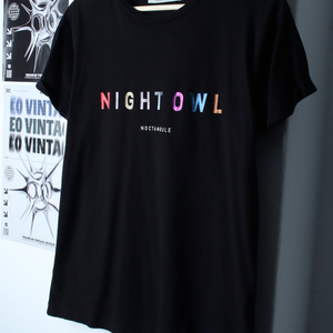 W(M) 에트레세실 반팔 티셔츠 레터링 블랙 올드스쿨 이미지