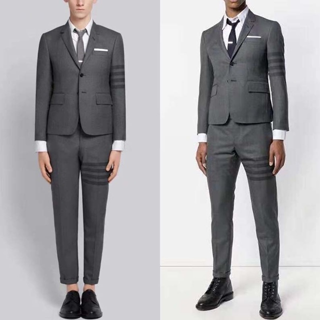 톰브라운 사선 남성 수트 정장 상의 2칼라 이미지