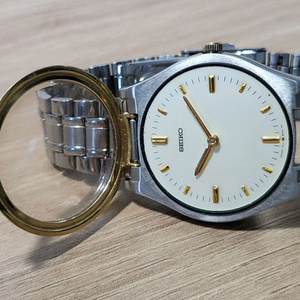 빈티지 세이코 맹인용 터치다이얼 쿼츠 시계 이미지
