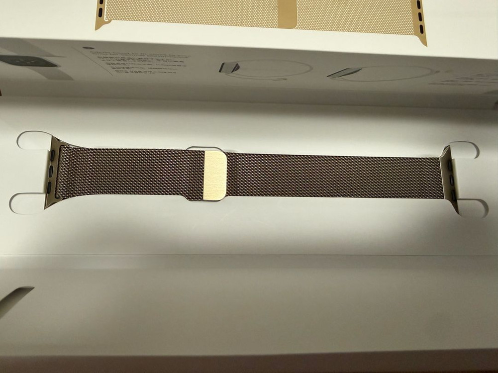 애플워치7 45mm 스테인리스 골드 케이스, 골드 루프, GPS+셀룰러 판매합니다. 이미지