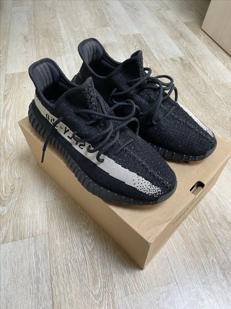 [310] 아디다스 이지부스트 350 V2 코어 블랙 화이트 us13 이미지