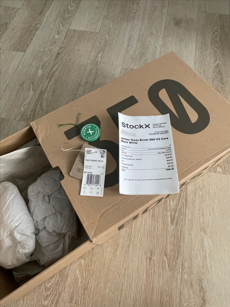 [310] 아디다스 이지부스트 350 V2 코어 블랙 화이트 us13 이미지