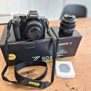 니콘 z50ii 1650렌즈킷(기본필터) 니콘 24mm f1.7(가변nd필터)