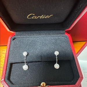 까르띠에 다무르 드롭 이어링 귀걸이 화이트골드 다이아몬드 이미지