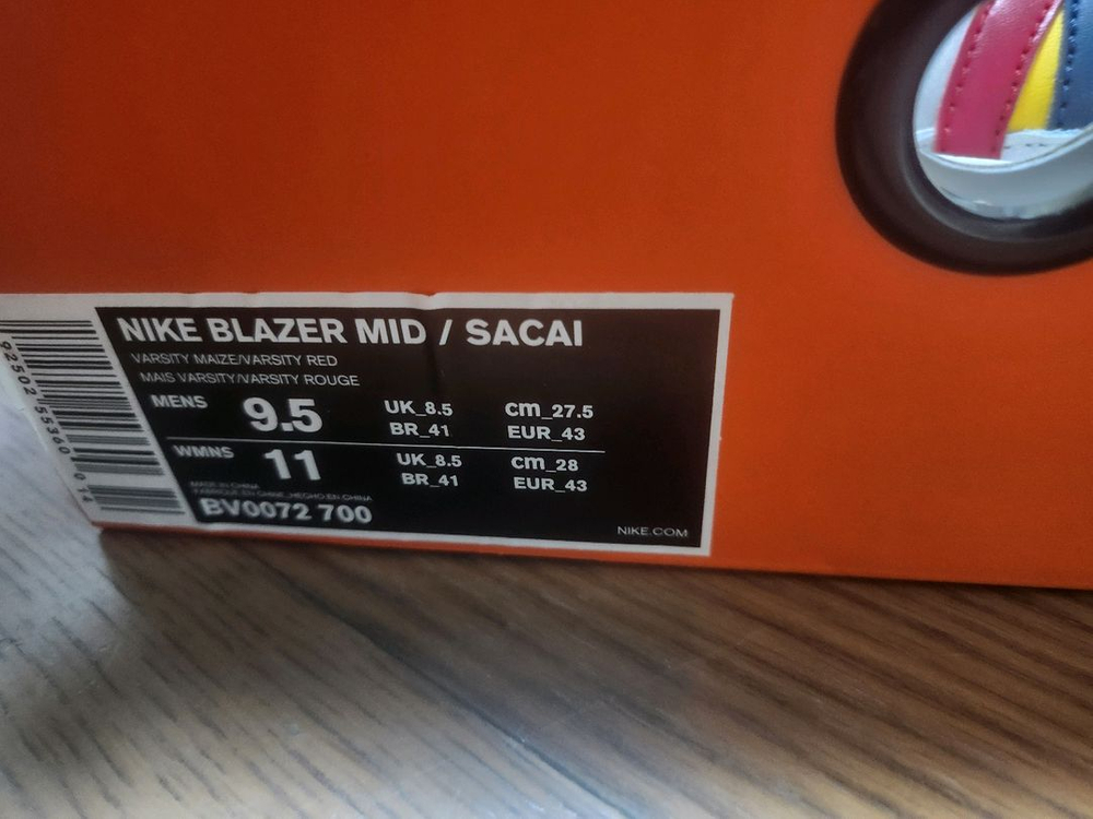(275) 나이키x사카이 블레이저 미드 스노우 비치 새상품 급처 이미지