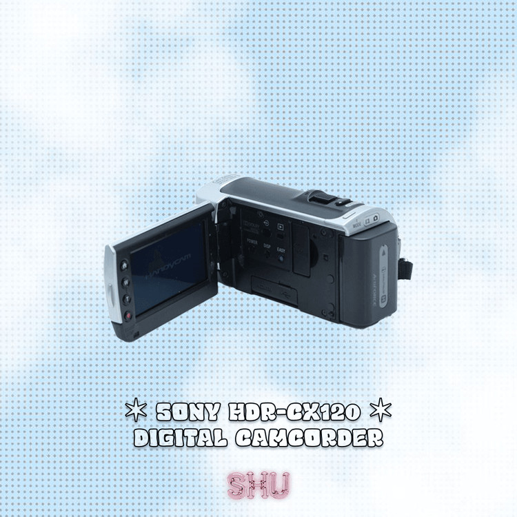 소니 HDR-CX120 디지털 빈티지 핸디캠 캠코더 실버 이미지