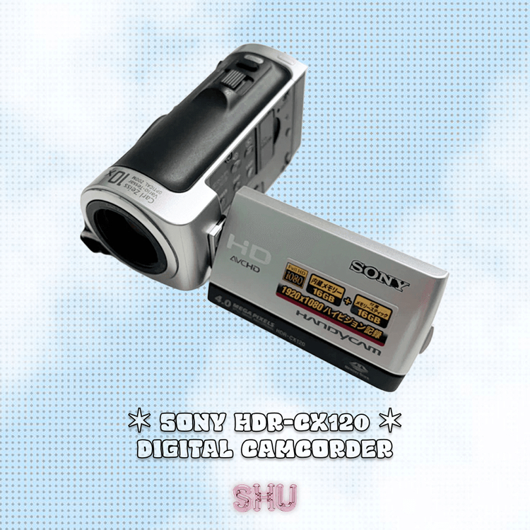 소니 HDR-CX120 디지털 빈티지 핸디캠 캠코더 실버 이미지