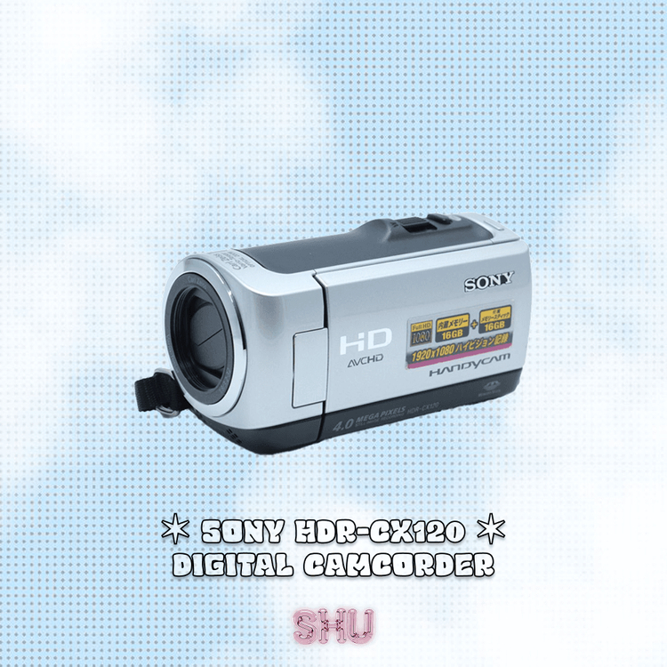 소니 HDR-CX120 디지털 빈티지 핸디캠 캠코더 실버 이미지