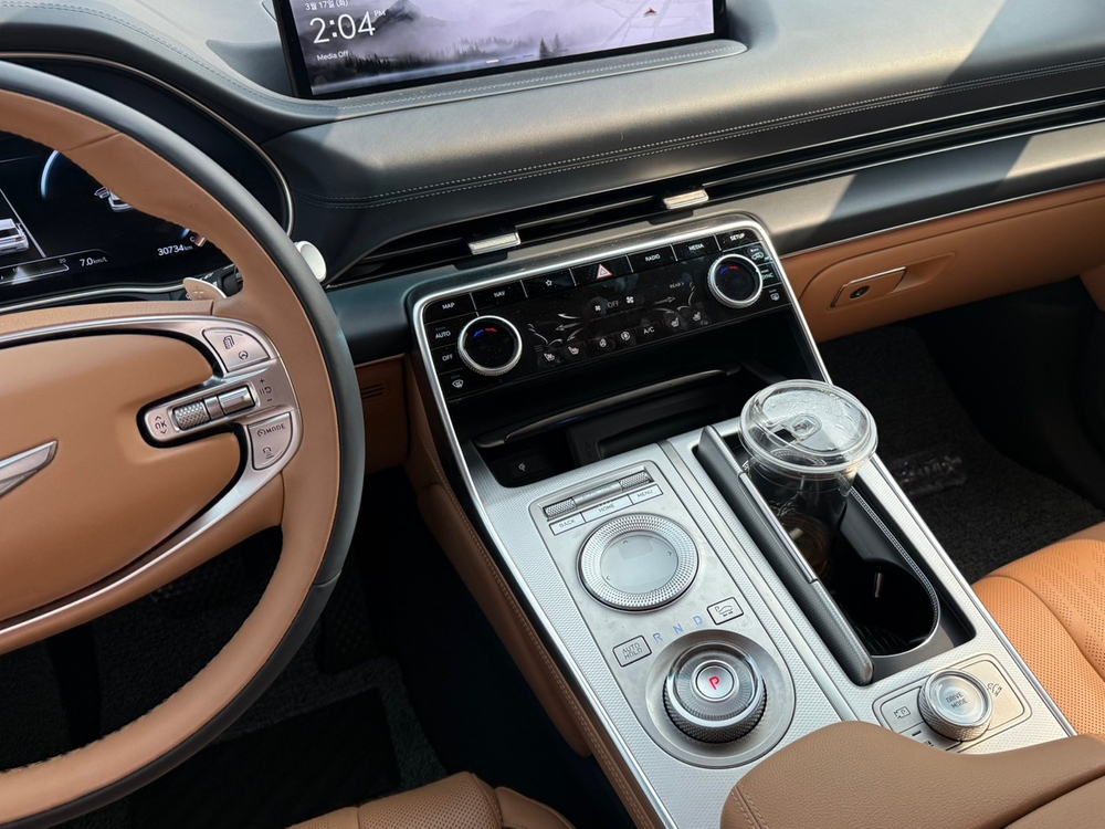 제네시스 GV80 2.5T 가솔린 2WD 중고차 20년10월 30739km 완전무사고 840만 추가옵션 브라운시트 이미지