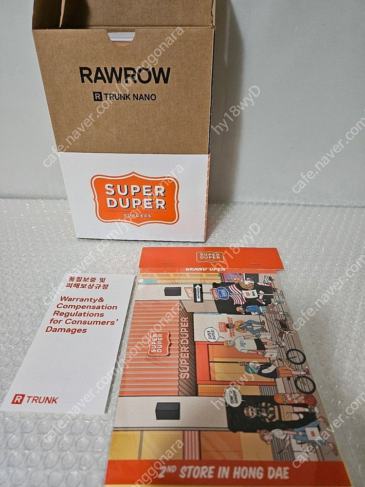 새상품-[정품] 로우로우 R TRUNK NANO 054+슈퍼두퍼버거 콜라보 스티커팩 이미지
