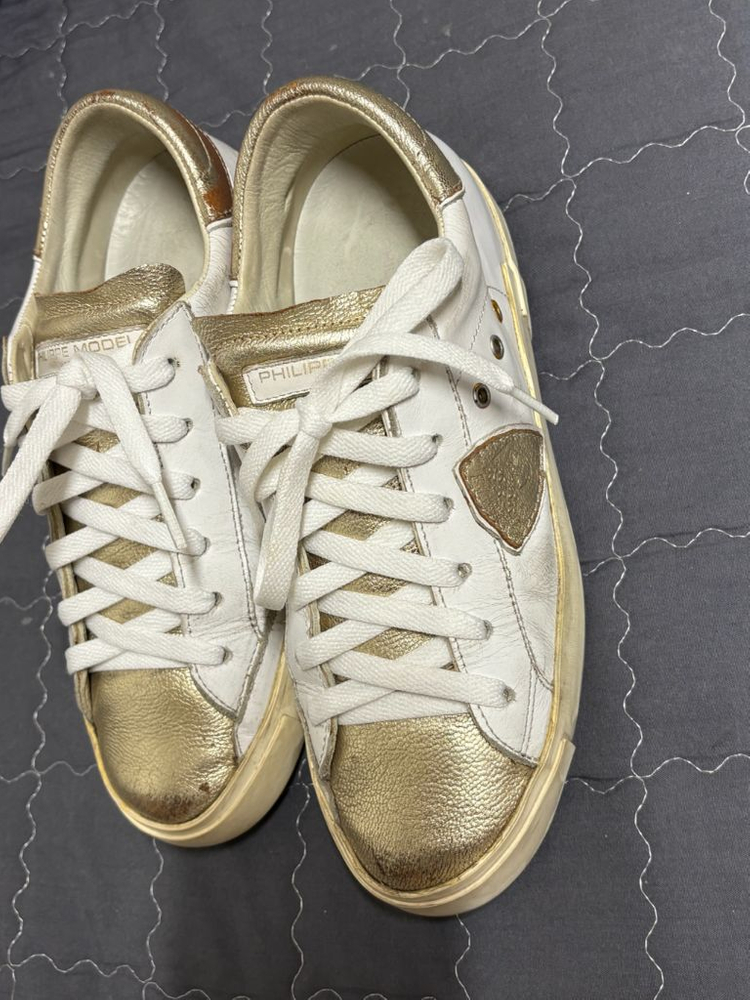 필립모델 화이트 골드 스니커즈 37사이즈 이미지