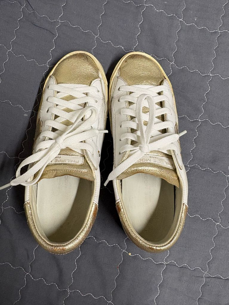 필립모델 화이트 골드 스니커즈 37사이즈 이미지