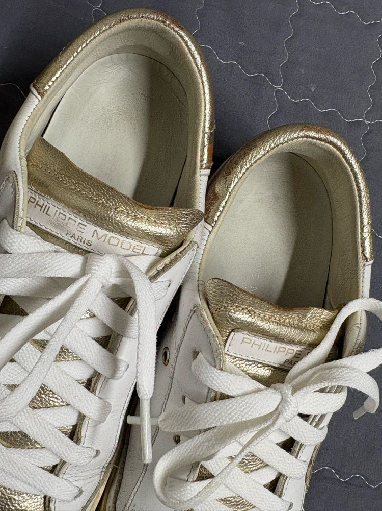 필립모델 화이트 골드 스니커즈 37사이즈 이미지