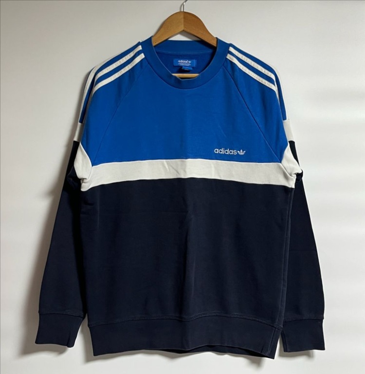 공용 아디다스 컬러블럭 맨투맨 티셔츠 100 이미지