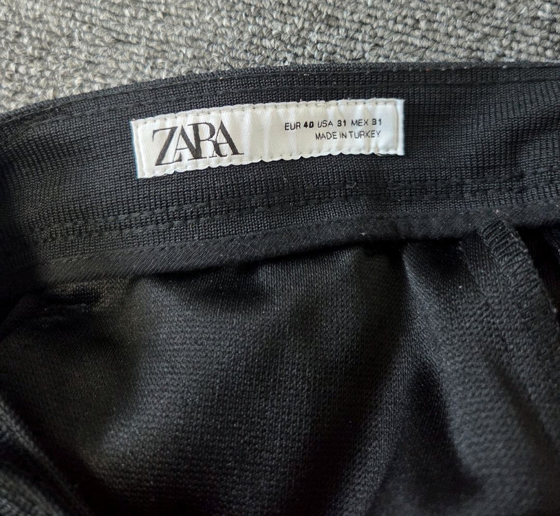 ZARA 블랙 밴딩 반바지 31 새제품 이미지