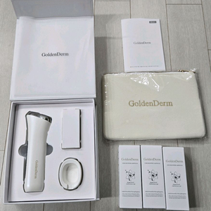 가격내림 택포) 거의새것 골든덤 지엔알 부스터 갈바닉 고주파 리프팅 뷰티디바이스 (미개봉 앰플3개+전용파우치) 이미지