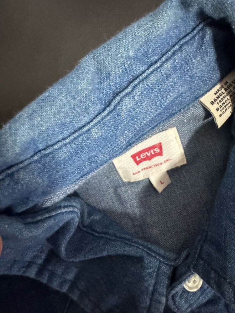 정품 리바이스 투 포켓 긴팔 웨스턴 데님 셔츠 L 이미지