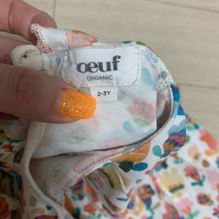 Oeuf 오가닉 플라워 패턴 원피스 2-3Y 이미지