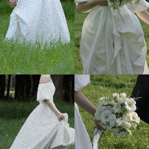 [택배비 무료] 모반디 셀프 웨딩 드레스 화이트 이미지