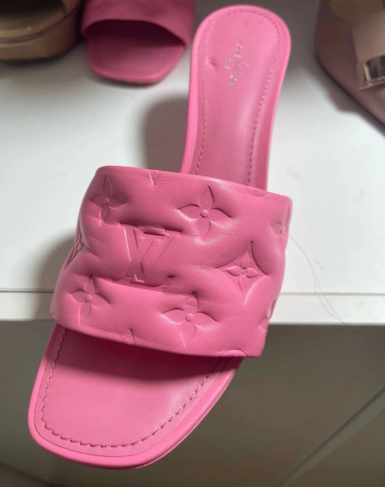 루이비통 정품 리바이벌 슬리퍼 뮬 구두 힐 39 245 250 백화점 구매 영수증포함 이미지