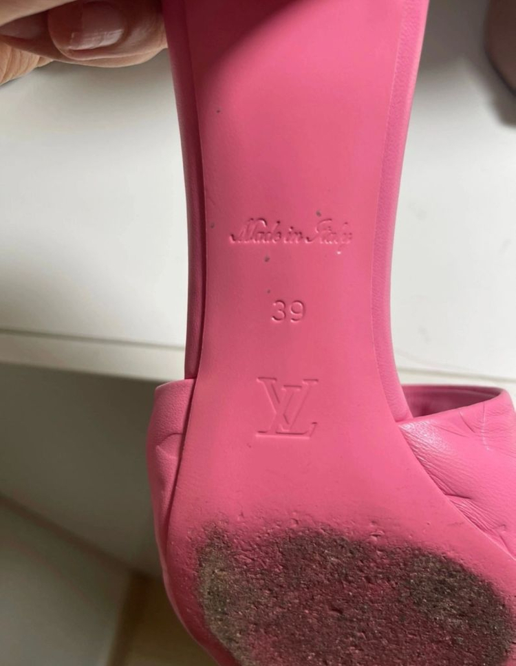 루이비통 정품 리바이벌 슬리퍼 뮬 구두 힐 39 245 250 백화점 구매 영수증포함 이미지