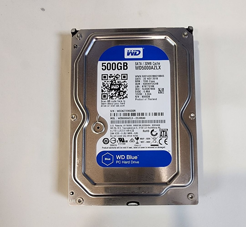 HDD 500GB WD 블루 + SATA3 케이블 이미지