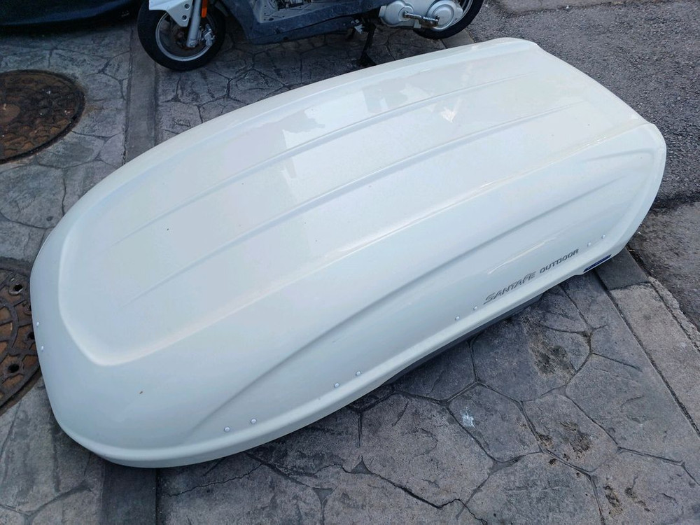 싼타페tm 코토일체형루프박스 화이트 중고 이미지